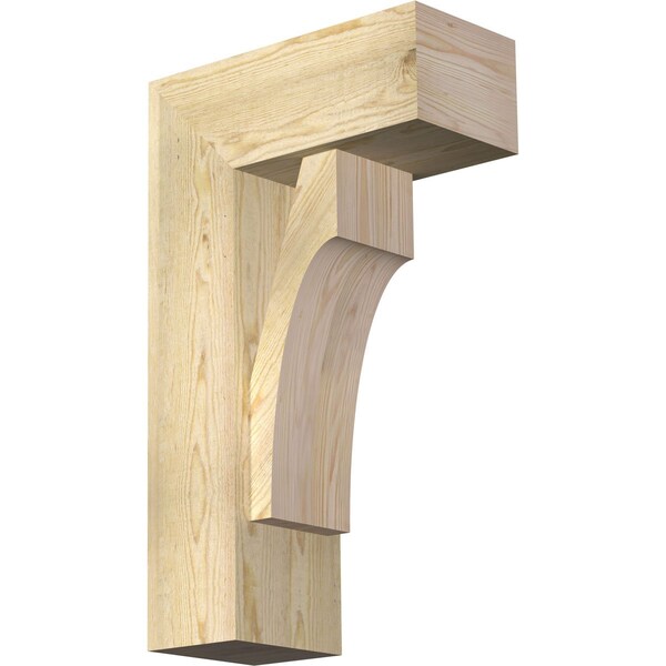 Ekena Millwork Westlake Block Rough Sawn Bracket w/ Offset Brace, Douglas Fir, 8"W x 18"D x 30"H BKT0806X18X30WTL05RDF - main